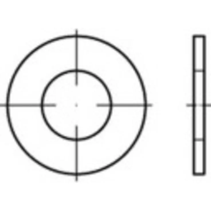 TOOLCRAFT Unterlegscheibe 11,5 x 23 x 1,5 mm, verzinkter Stahl, 200 Stück
