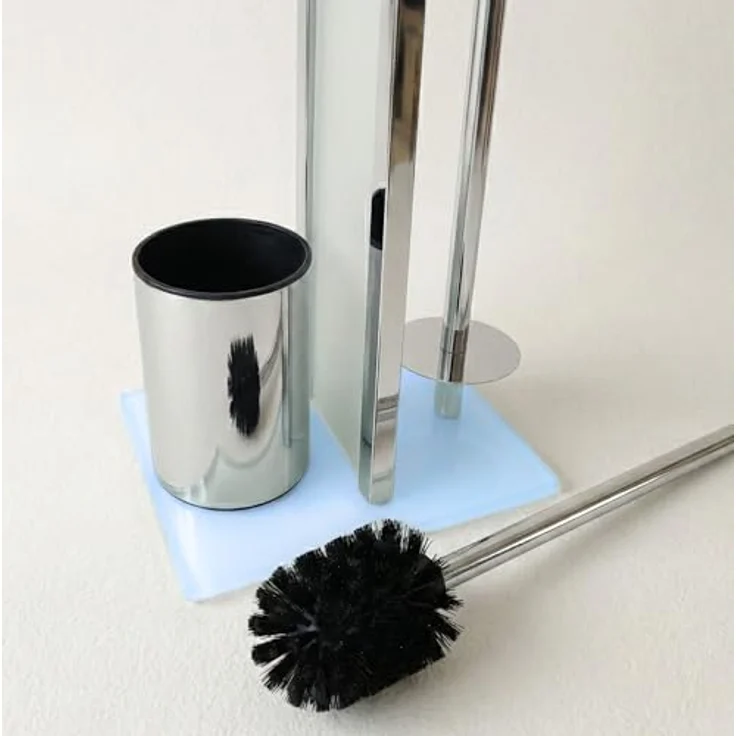 NUXIO HYLLA WC-Reinigungsbürste mit Papierhalter und Handyablage, 65 cm, Edelstahl, glänzend oder matt schwarz, modernes Design – Bild 4