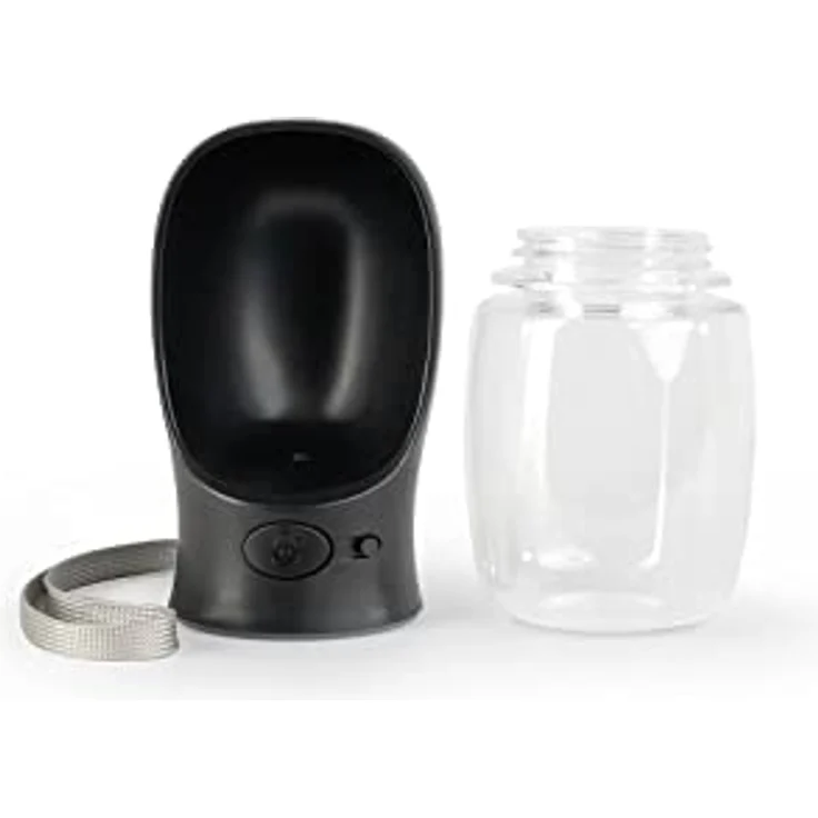 lionto 350ml Wasserflasche für Hunde tragbar auslaufsicher Trinkflasche für unterwegs Wasserspender, schwarz - Preisvergleich – Bild 4