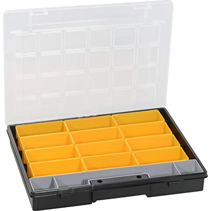 Allit 457201 Sortimentskasten EuroPlus Flex 37-15, 13 lose Einsätze, 15 Fächer, Sortierkasten, Schraubenkasten, Kleinteile, Sortimentsbox, Organizer – Bild 1
