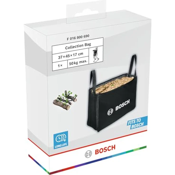 Bosch Fangsack, robuste Ausführung, 50 kg Tragkraft, kompatibel mit UniversalShredder 2x18V-25 und AXT Rapid 2000/2200, große Griffe – Bild 2