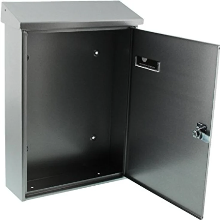 BURG-WÄCHTER Außenbriefkasten, A4 Einwurf-Format, Vollflächig verzinkt, Strukturlackiert, Letter 5832 Si, Silber – Bild 4