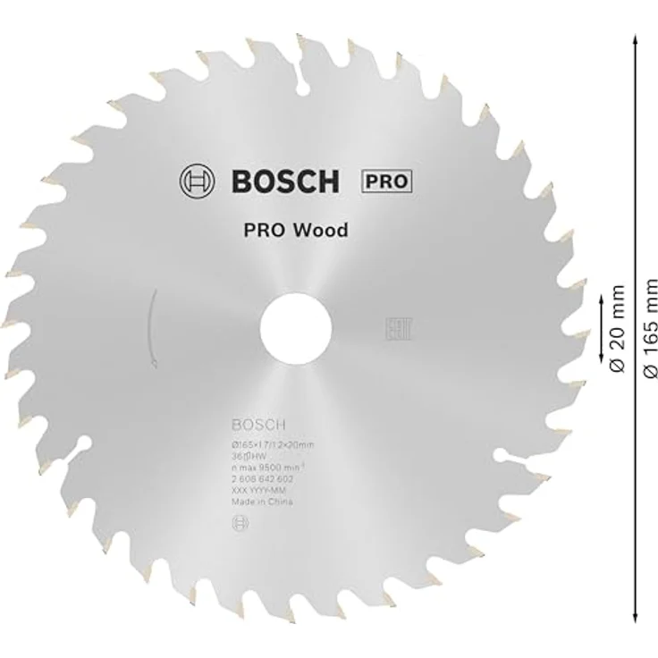 Bosch Professional Kreissägeblatt Optiline Wood für Handkreissägen, 165 x 20-16 x 1,7 mm, 36, 2608642602 – Bild 3