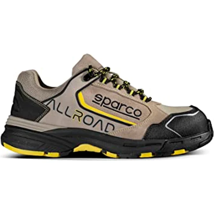 Sparco 07529TAGI Allroad Stone Sicherheitsschuh S3S SR, strapazierfähig, nässeresistent, Tan/Gelb, Größe 42 – Bild 2