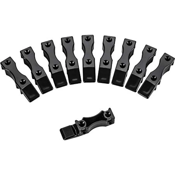 10 Stück SO-TECH® Einhängebeschlag Flink MS Blendenhalterung Blendenhalter Paneelhalter Verbindungsbeschlag Einhänge-Verbinder Aufhängebeschlag 63 x 15 x 15 mm
