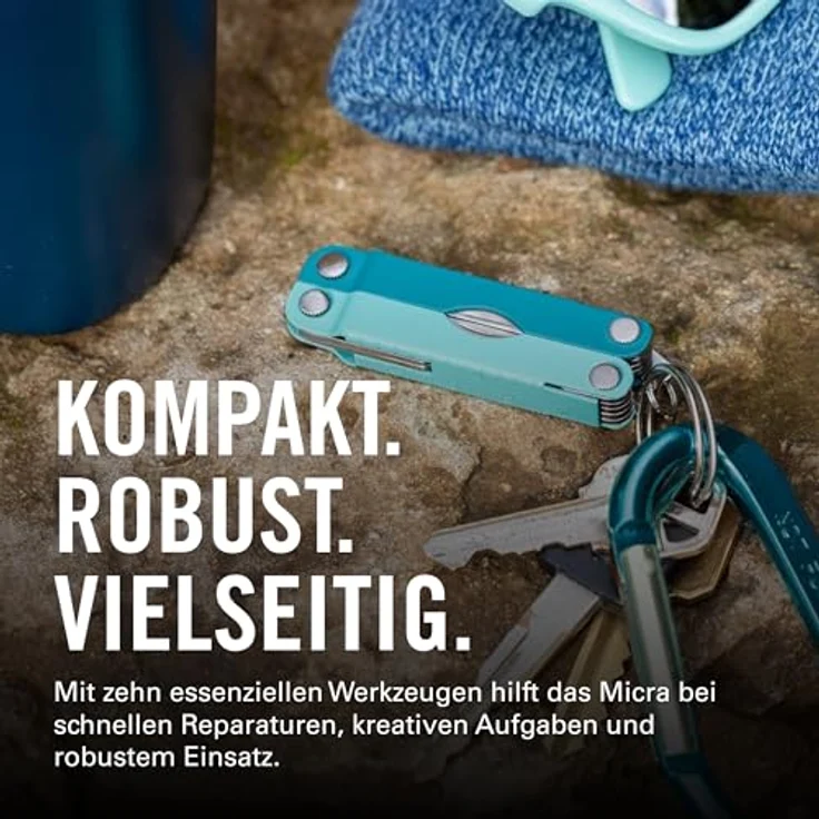 Leatherman Micra, Parakeet, Multitool mit 10 Funktionen, leicht und kompakt, Edelstahl, Schlüsselringbefestigung – Bild 2