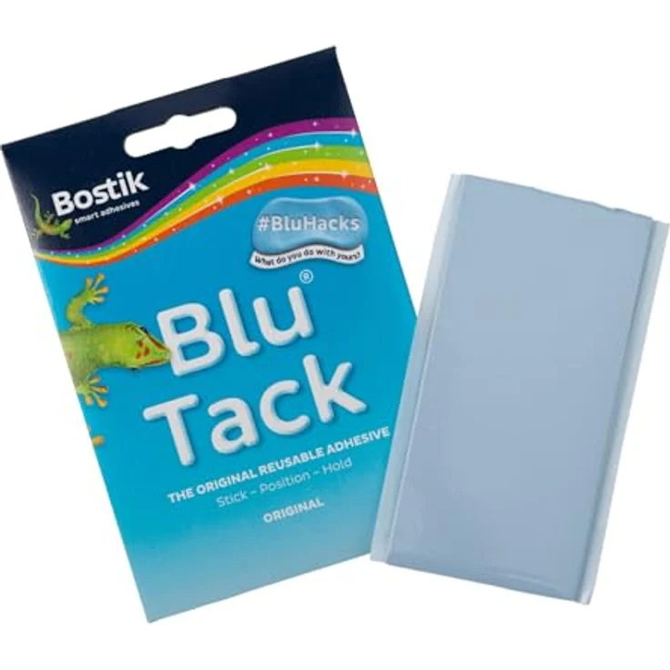 Dauerelastische Klebemasse Blu Tack, farblos, hellblau – Bild 3