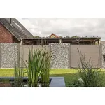 Gabiona Gabione, Gabionen Zaun aus galvanisiertem Metall, 107 x 17 x 160 cm, Maschenbreite 50 mm, Maschenhöhe 50 mm