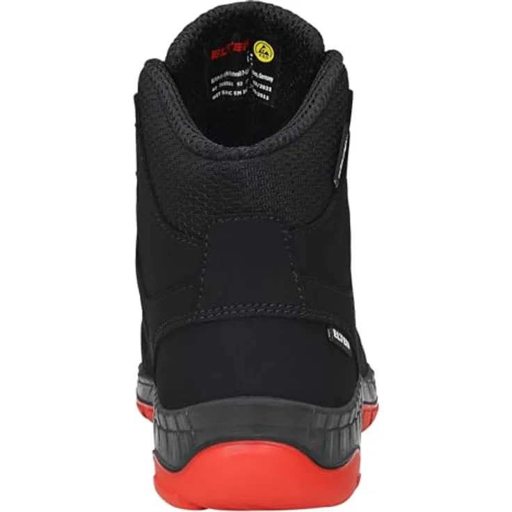 Elten MADDOX S3 Black-Red Mid ESD, Sicherheitsschuhe mit hohem Tragekomfort und innovativer Sohlentechnologie, Größe 40 – Bild 5