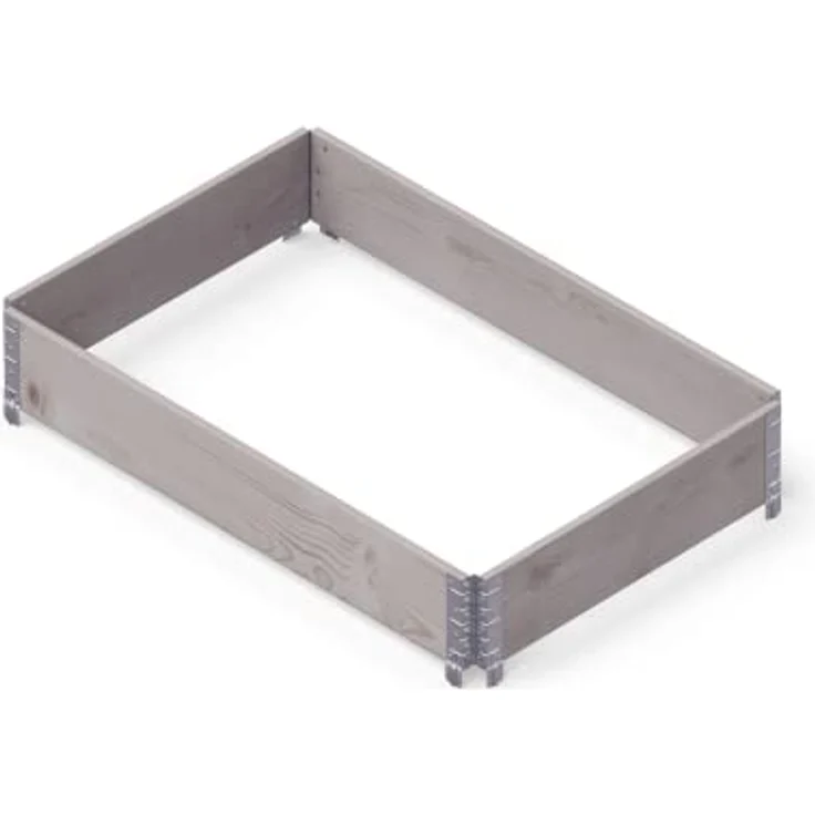 Upyard GardenBox - modernes Hochbeet aus Paletten - modulares Paletten-Hochbeet aus Naturholz für Garten und Terrasse - PEFC-Zertifiziert, 120x80x19,5, Grau – Bild 1