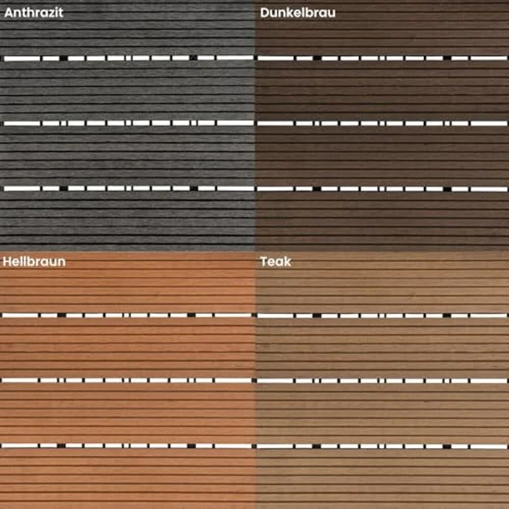 HOME DELUXE WPC Holzfliesen - Alle Varianten Teak, 6 qm – Bild 9