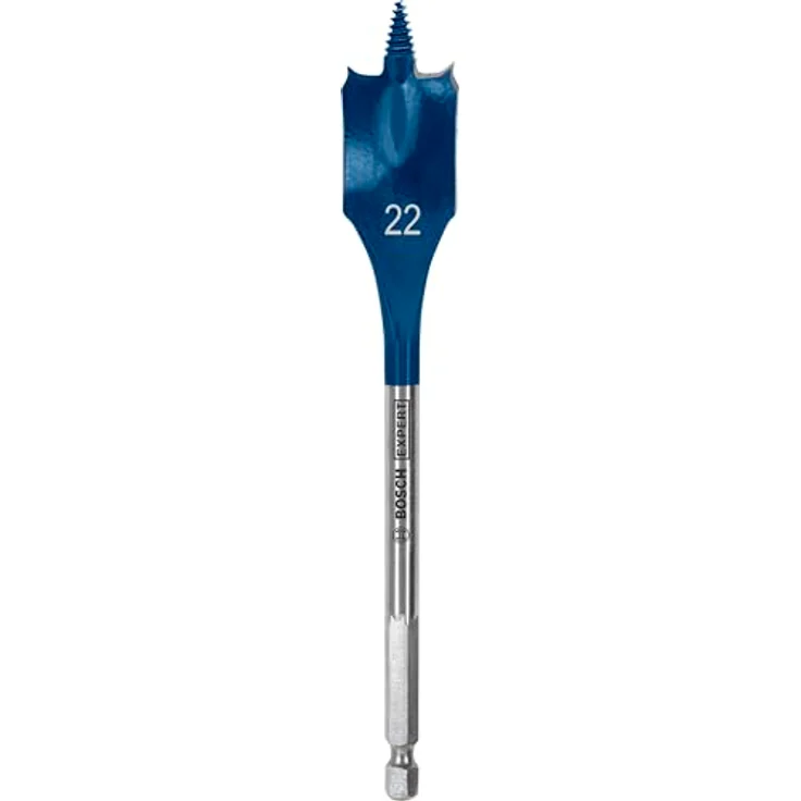 Bosch Expert Self Cut Speed Flachfräsbohrer, 22mm x 152mm, HEX Schaft für schnelles Bohren in Weichholz, 1 Stk. – Bild 1