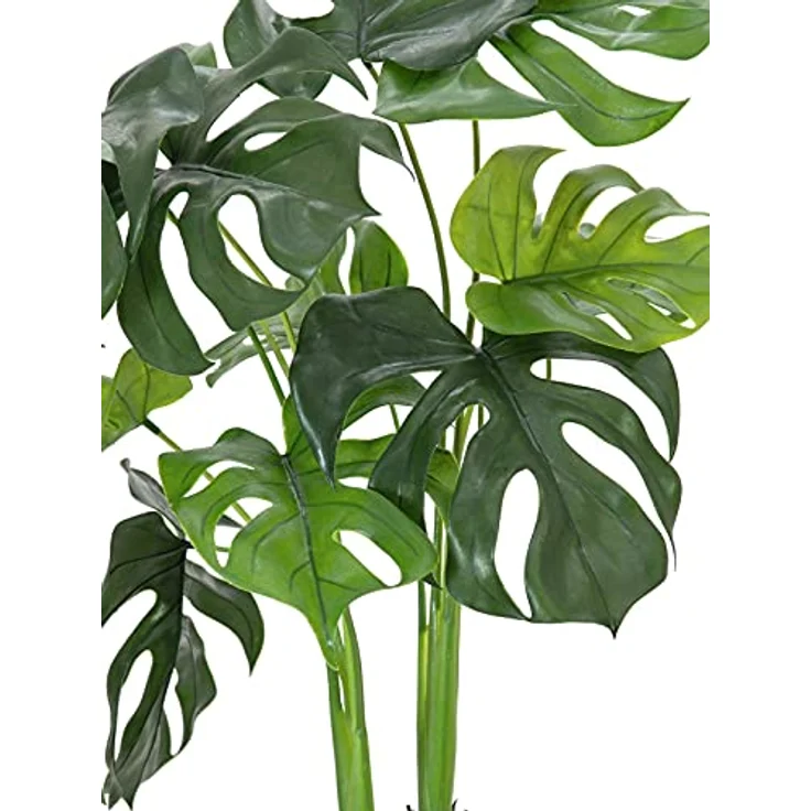 EUROPALMS Monstera deliciosa, Kunstpflanze, 90cm | Fensterblatt-Pflanze für den Außenbereich – Bild 2