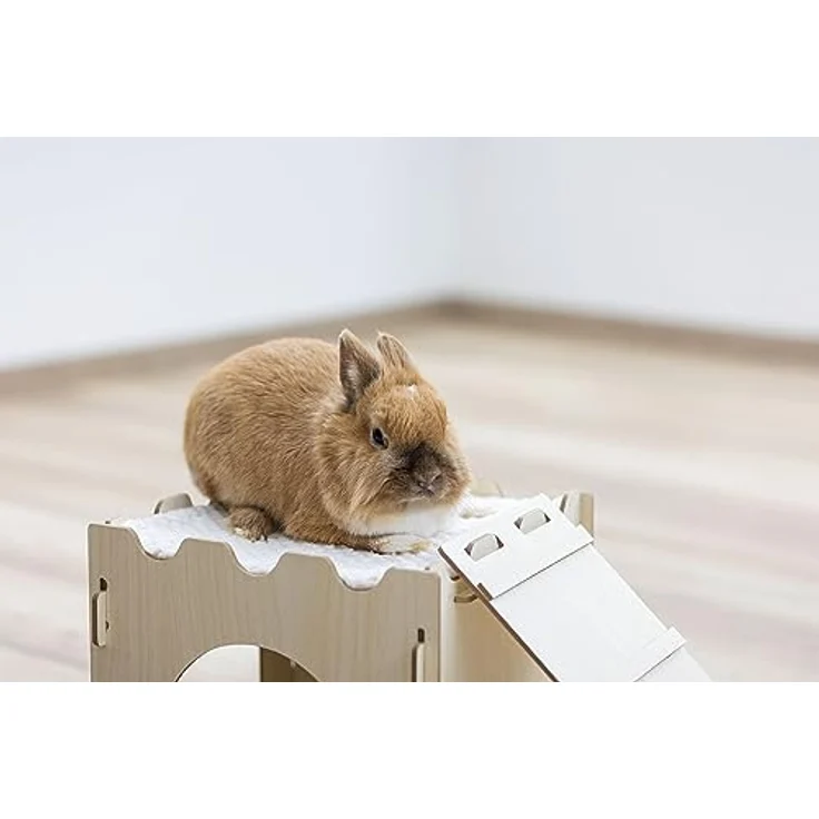 Nagerburg 28x28x25cm mit Leiter und Kissen – Bild 5