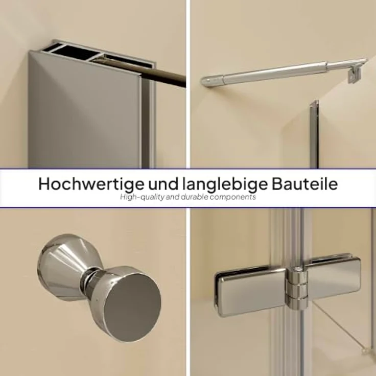 i-flair Eck-Duschkabine DK19, 75x85x180 cm, 6 mm Sicherheitsglas mit Nanobeschichtung und verchromten Türgriffen – Bild 6