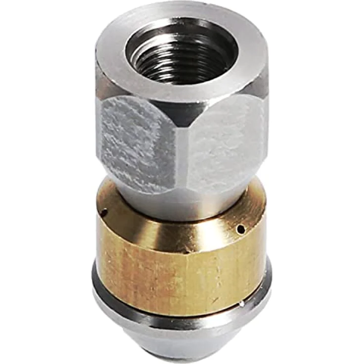 McFilter | Rohrreinigungsdüse für Hochdruckreiniger, rotierend Einlass 1/8" IG, 3 x 0,8 mm - 050, Edelstahl/Messing – Bild 2