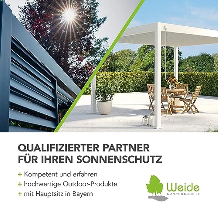 Weide Dekorative Wand für Pergola aus Aluminium, 93 cm, Graphitgrau, Sichtschutz mit optimaler Luftzirkulation – Bild 6