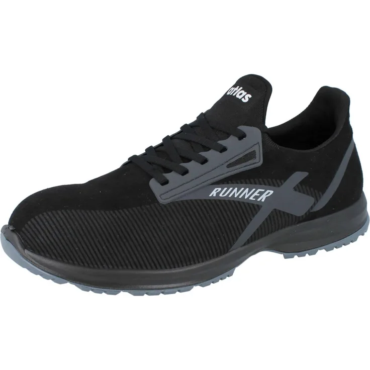 ATLAS Sicherheitsschuh Runner 95, S3 Herren Sneaker in schwarz mit flexibler Materialstruktur, ESD und Stahlkappe