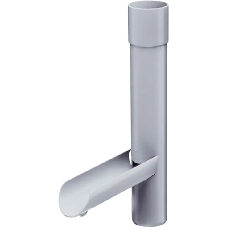 INEFA Regensammler für Fallrohr, PVC DN75 / 75mm Grau, witterungsbeständige Wasserklappe für Regenfallrohr, Made in Germany