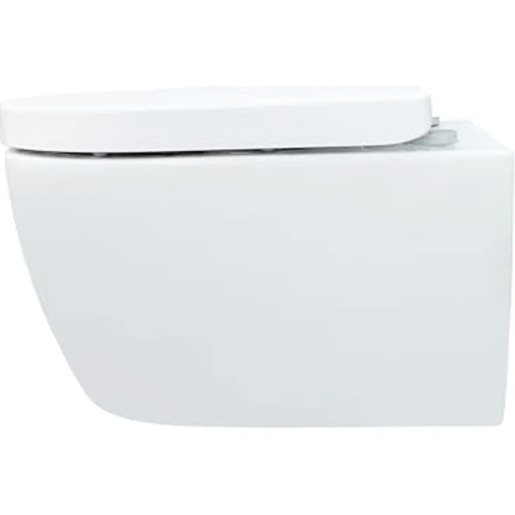 NEG Design Hänge-WC Uno11RK spülrandlos & spritzfrei kurze Version 48,5cm Nano-Versiegelung Duroplast Soft-Close-Deckel abnehmbar Quick-Release Quick-Fix Montage-System, weiß – Bild 3