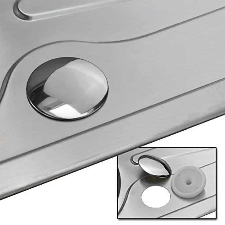 Stabilo Sanitär Küchenspüle, Alfa 2R, 58/18 cm, Edelstahl, rechteckig mit Ablage und Zubehör – Bild 4
