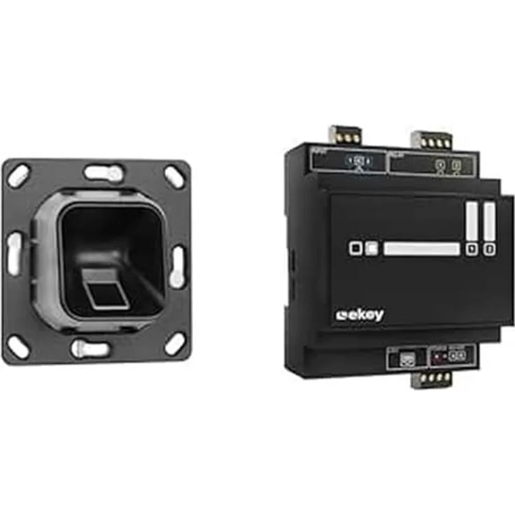 EKEY 203752 xLine Fingerprintset, Biometrische Zutrittslösung für Unterputzmontage, ohne Rahmen, Schwarz