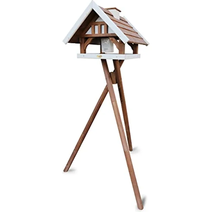 HABAU Vogelhaus Kanada 2", zerlegt, mit Futtersilo und Ständer, 55 x 48 x 37 cm