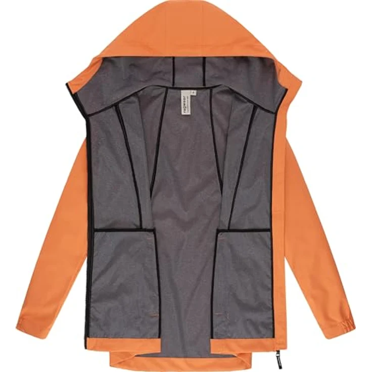 Ragwear Zuzka Sport, Damen Übergangsjacke, wasserdicht und atmungsaktiv, Orange, 4XL – Bild 5