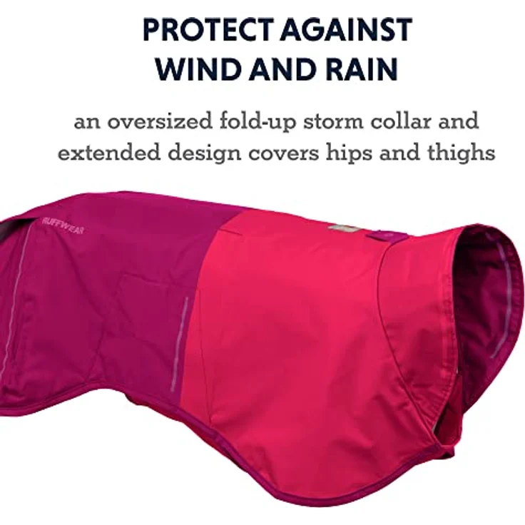 RUFFWEAR Sun Shower Regenponcho, Leichter wasserdichter Regenmantel für Hunde, Größe: XX-Small, Hibiscus Pink – Bild 3