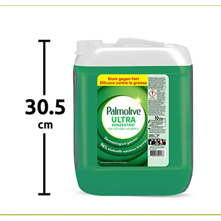 PALMOLIVE Original Geschirrspülmittel, 10 Liter Kanister, grün, fett- und kalklösend, ohne Mikroplastik – Bild 3