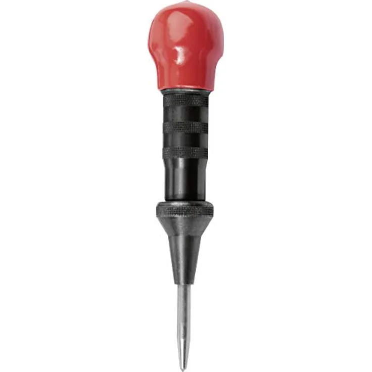 Kraftwerk Automatik-Körner 150 mm, Meissel mit ergonomischem Griff und 10-36 kg Schlagkraft, Spitze Ø 6 mm aus Chrom-Vanadium-Stahl
