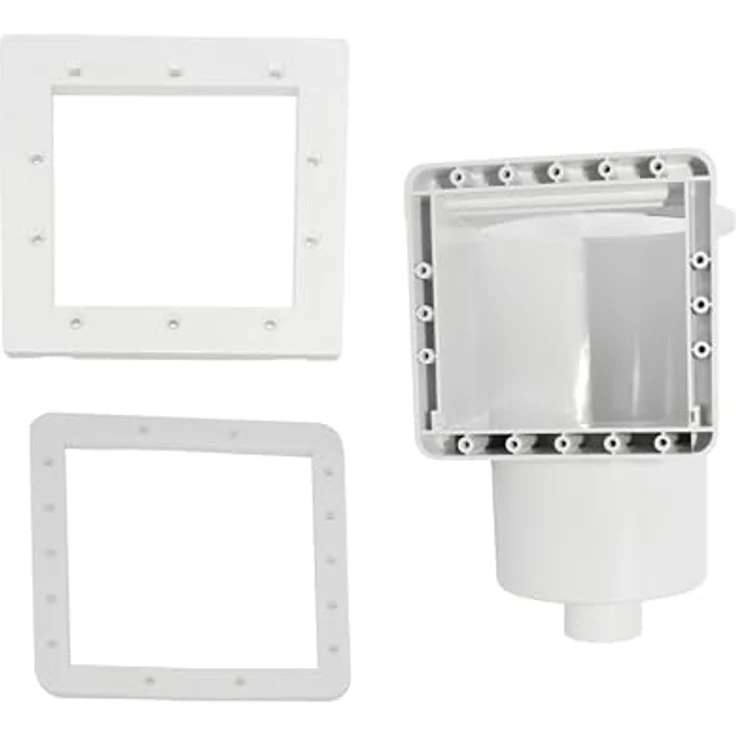 HAF Einbauskimmer Komplett Set Weiß, für Stahlwandbecken, inkl. Einlaufdüse und Schlauchanschluss 32mm & 38mm, aus langlebigem ABS-Kunststoff – Bild 3