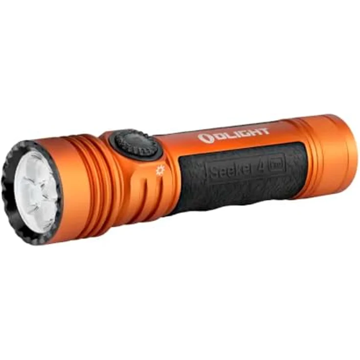 OLIGHT Seeker 4 Pro LED-Taschenlampe, 4600 Lumen, 260 m Reichweite, wasserdicht, Orange CW – Bild 1