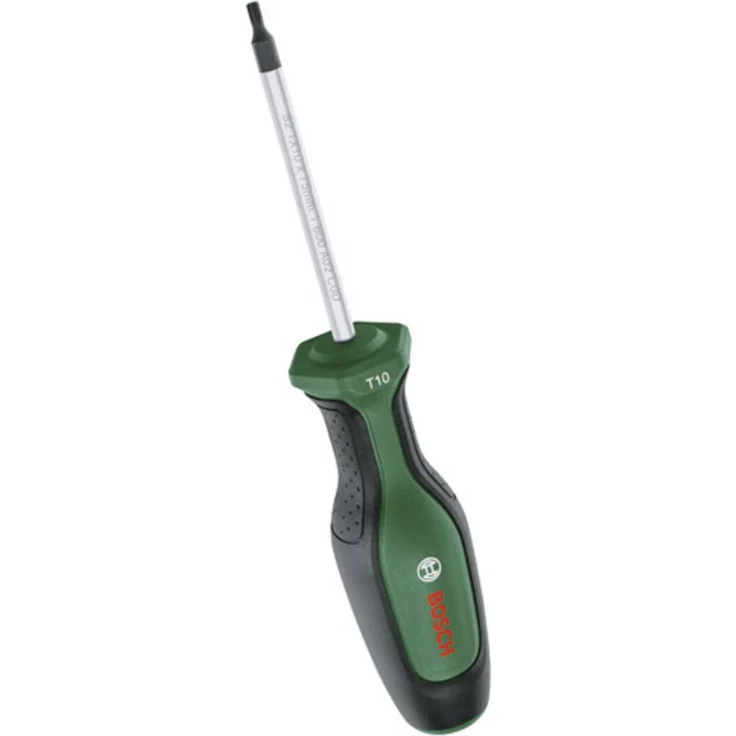 Bosch Home and Garden 1600A03DT2 TX-Schraubendreher, TX10 x 75 mm, S2-Stahl, ergonomischer Griff mit Softgrip, schwarze magnetische Spitze