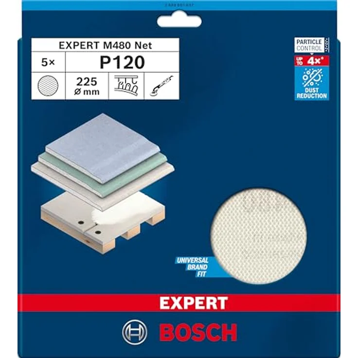 Bosch EXPERT M480 Schleifnetz, 225 mm, G 120, 5 Stück – Bild 2