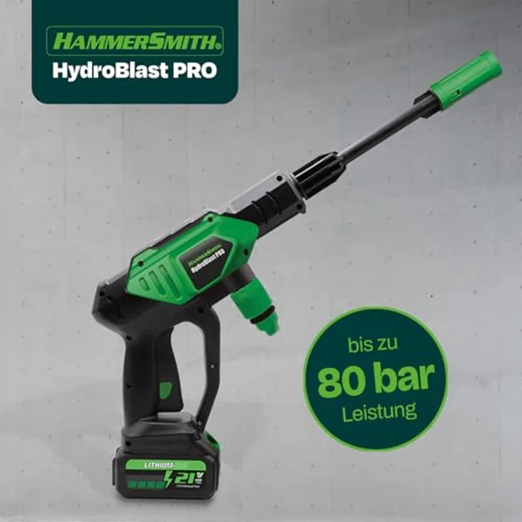 Hammersmith HydroBlast PRO Hochdruckreiniger (Akkubetrieb) - Vielseitig einsetzbar, kabellos, bis zu 60 Minuten Betriebsdauer – Bild 4