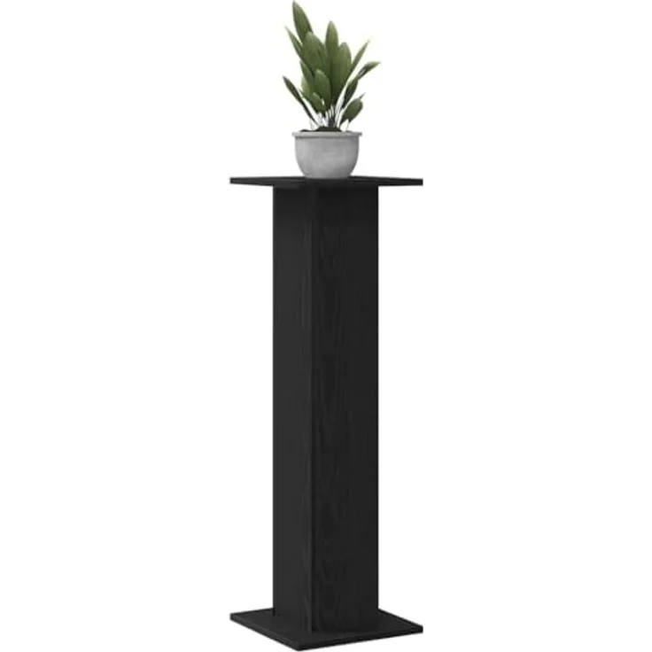 vidaXL Blumenständer Pflanzenständer Schwarze Eiche Holzwerkstoff Groß Rechteckig (1 St) – Bild 2