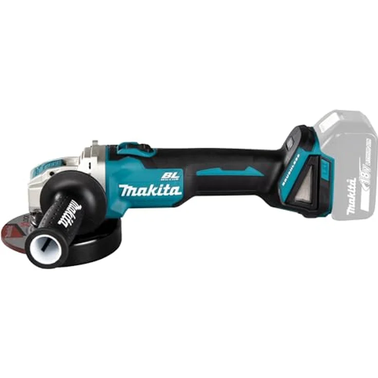 Makita Akku-Winkelschleifer 18V mit Schiebeschalter ohne Akku ohne Ladegerät DGA521ZX1 – Bild 4