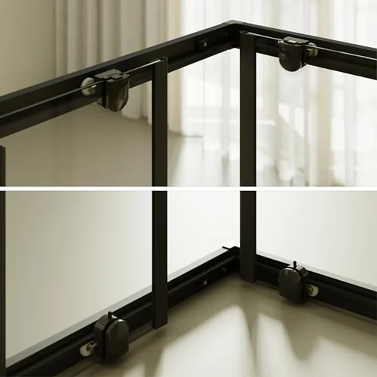 Moments of Glass Eckduschkabine DK79, 80x80 cm, 180 cm hoch, Schiebetüren, 6mm teilsatiertes ESG Nano Glas, hochwertiges Rollensystem, magnetischer Türverschluss – Bild 5