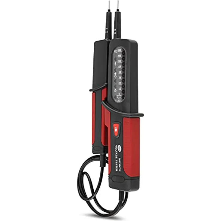 REV 0037304712 Stromprüfer, Spannungsprüfer, 9-stufige LED Anzeige, schwarz