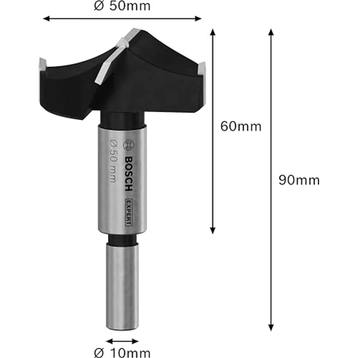 Bosch EXPERT Laminated Wood Scharnierlochbohrer, 15mm, Hochleistungs-Carbide-Spitze für splitterfreies Bohren in Schichtholz – Bild 2