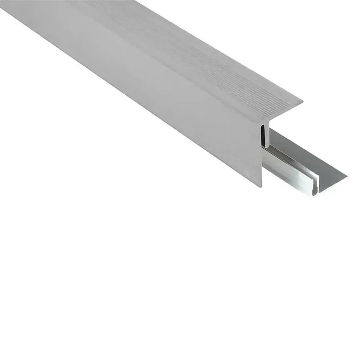 Kovalex Seitenabschlussprofil WPC, Aluminium grau, für WPC-Terrassendielen, 250 x 4,7 x 6,2 cm