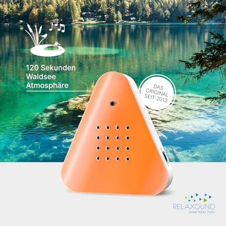 RELAXOUND ORIGINAL Lakesidebox "Orange", Naturgeräusche Soundbox mit Bewegungsmelder - Entspannende Waldsee-Atmo für Zuhause – Bild 2