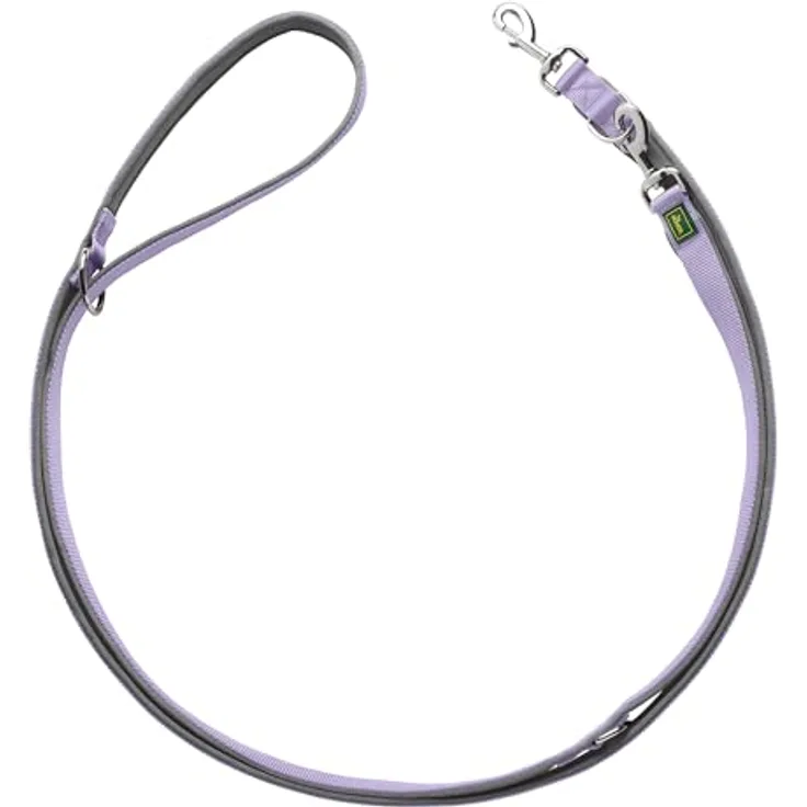HUNTER Verstellbare Führleine NEOPREN, Lavendel-grau, strapazierfähiges Nylon, 3-fache Verstellmöglichkeit, weiche Neoprenpolsterung, Größe: 25-200