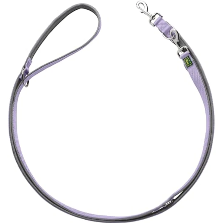 HUNTER Verstellbare Führleine NEOPREN, Lavendel-grau, strapazierfähiges Nylon, 3-fache Verstellmöglichkeit, weiche Neoprenpolsterung, Größe: 25-200 – Bild 1