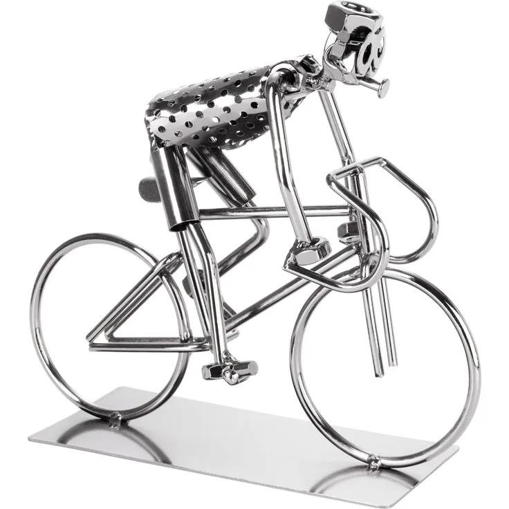 Schraubenmännchen Fahrradfahrer - Fahrrad Eisenfigur Metallfigur