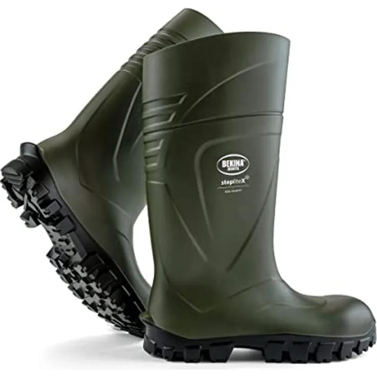Kerbl StepliteX S5 Sicherheitsstiefel, federleicht, thermo-isolierend, grün, Größe 45