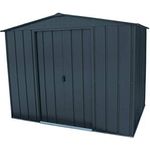 Duramax TOP 8 x 6 (4.37 m²) Metall gerätehaus, hergestellt aus verzinktem Stahl, verstärkte Dachkonstruktion, wartungsfreies und witterungsbeständiges Metallgerätehaus, Geräteschuppen, Anthrazit