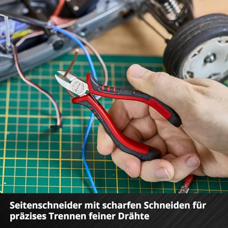 Einhell Kombizange Set, 8-tlg. Präzisionszangen aus Chrom-Vanadium-Stahl für Feinmechanik und Elektronik, ergonomische Griffe, E-Case-System – Bild 5