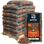 GALAMIO Pinienrinde Fein 8-15mm, 60l x 26 Sack, dekorativer Rindenmulch für Pflanzen und Garten, effektiver Unkrautschutz, umweltfreundlich und langlebig